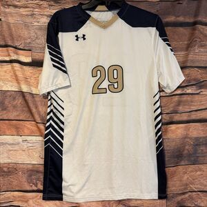 Wayland Baptist Under Armour Soccer Jersey Medium #29 NCAA Team White Blue Gold